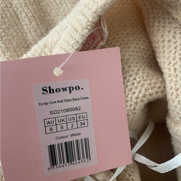 YURIKA MIDI DRESS - KNIT OPEN BACK DRESS IN NATURAL Size 2 - Picture 8 of 11